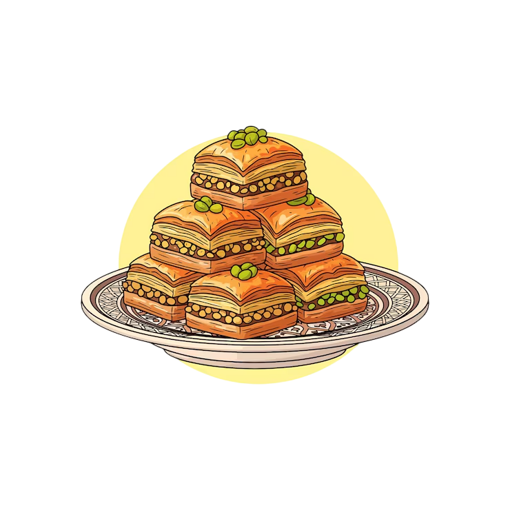 baklava vector illustration 1249867 8687 photoroom